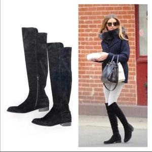 Stuart Weitzman Black Suede Over the Knee Boot Size 8.5